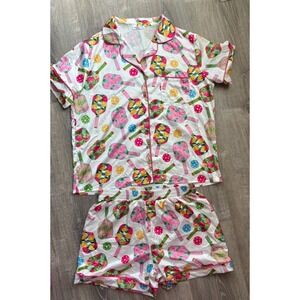 Sheshow Women's Floral Multicolor Pickleball Pajamas Size Extra Large
